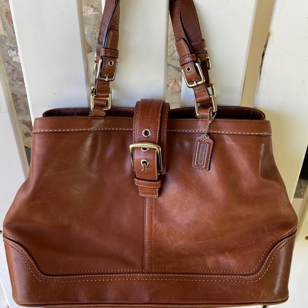 Coach Brown Buckle Handbag
